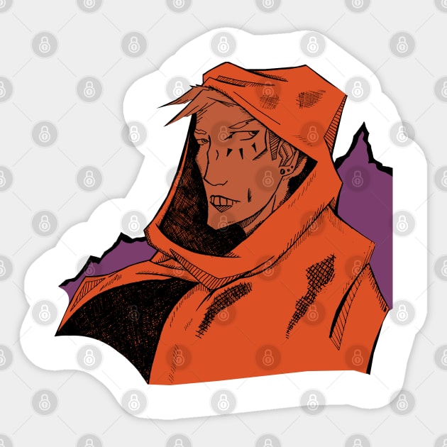 Cloaked (color) Sticker by TaliDe